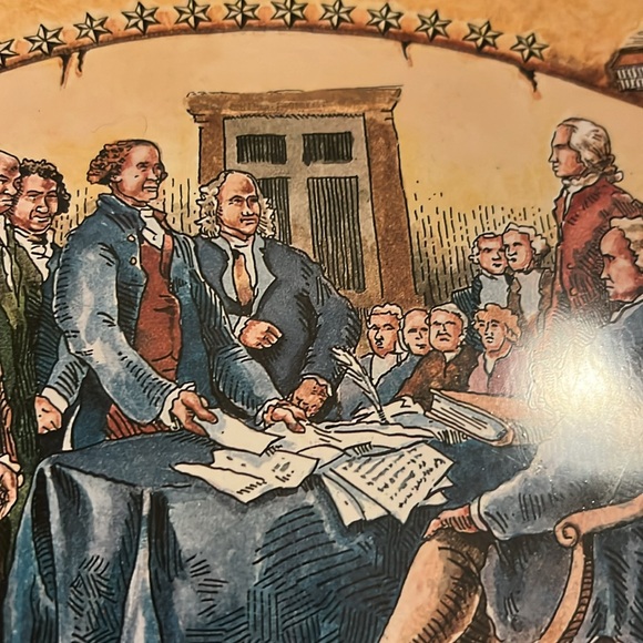 Miller Birth Of A Nation Declaration Of Independence Metal Serving Platter Tray - Picture 5 of 7